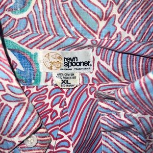 Vintage 1986 Reyn Spooner Hawaiian dolphin collared shirt